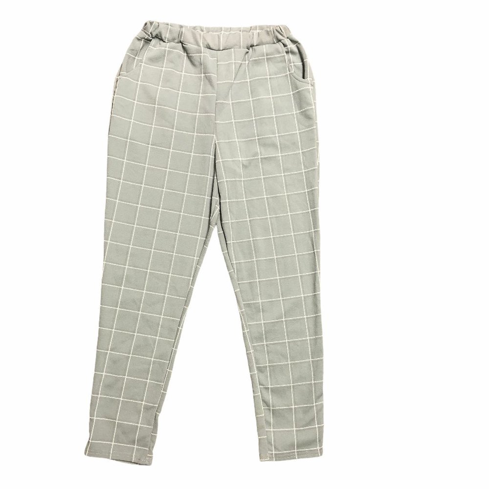 Pretty Little Thing Gray Tweed Trouser Skinny 14